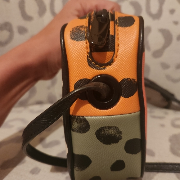Marc Jacob Dot Multicolor Orange Black White Green Crossbody - Picture 11 of 13